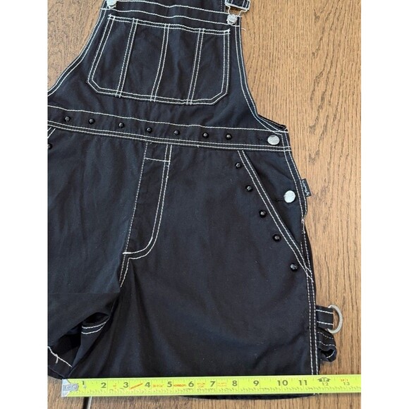Tripp NYC Daang Goodman Darkstreet Goth Studded Bib Shortalls Women’s Sz S Black - Picture 14 of 14